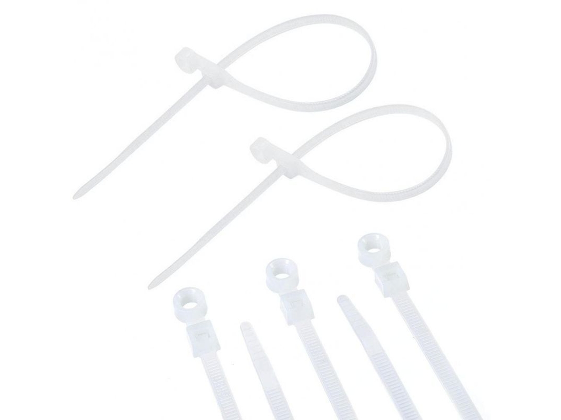 2026-cierres De Cable Con Tuerca Autobloqueantes De Nylon Plástico Multiusos Cul 100/250pcs 250 Piezas 4x150mm Blanco