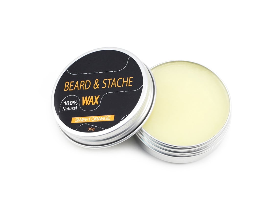 Bálsamo De Cuidado De Barba Orgánico Humectante Con Naranja Dulce 30g - Cera Para Barba Y Bigote