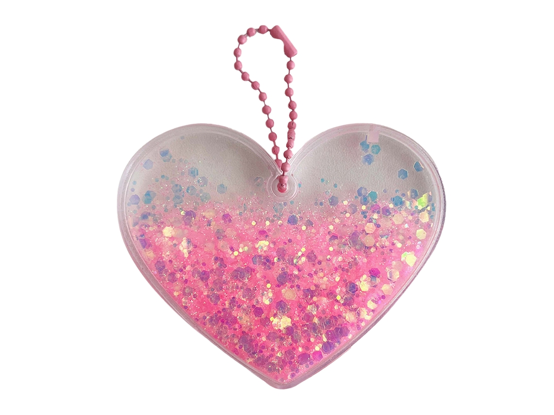 2026-llavero De Arena Móvil Diy Con Forma De Corazón Brillante, Colgante Decorativo Rosa, Gancho Innovador
