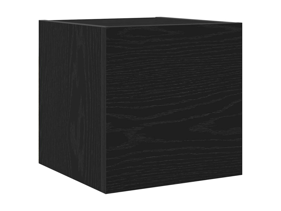 Mueble De Tv | Armario Para Tv | Gabinete De Tv Roble Negro 30,5 X 30 X 30 Cm Madera De Ingeniería