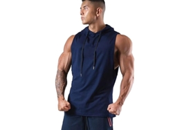 Camisetas De Entrenamiento Sin Mangas Con Capucha Para Hombre, Camisetas De Gimnasio Para Culturismo.