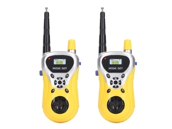 2pcs Brinquedo Rádio Infantil Portátil Som Claro Longa Distância Amarelo