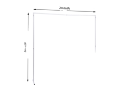 Arco para bodas, dimensiones 2 m x 2 m, material de tubería de hierro galvanizado, tipo de montaje independiente, blanco, L