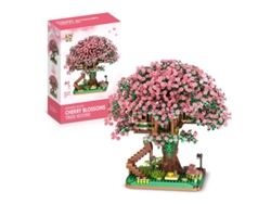 Kit Diy Casa Árbol Cerezo Con 2138 Piezas Y Cadena De Luces, Modelo Coleccionable, Regalo Artesanal Para Adultos.