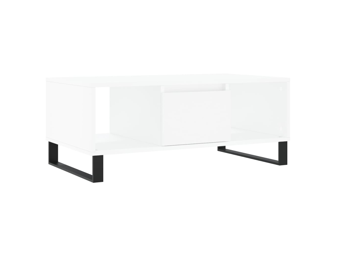 Maison Exclusive - Mesa De Centro Madera Contrachapada Blanco 90x50x36,5 Cm