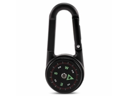 MEOIRUERY Brújula Mini 3 en 1 con Termómetro y Mosquetón de Doble Cara para Exterior