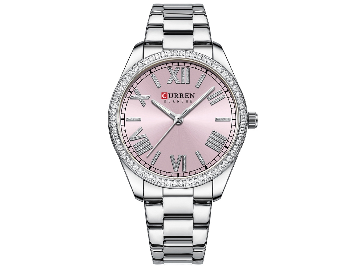 Reloj de cuarzo para mujer MDUG, brazalete de acero, diseño sencillo, números romanos.