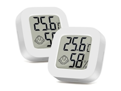 2 Higrómetros Digitales Con Indicador De Confort, Temperatura Y Humedad Para El Hogar Y La Oficina.