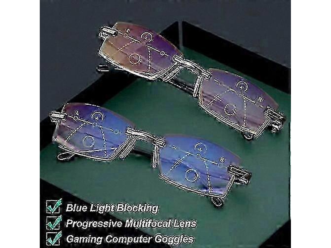 Gafas de lectura bifocales inteligentes con bloqueo de luz azul para presbicia.