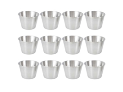 12 Piezas De Vaso De Acero Inoxidable Para Salsa De Condimento, Vaso De Salsa Simple Para Inmersión, Vaso De Condimento Webake