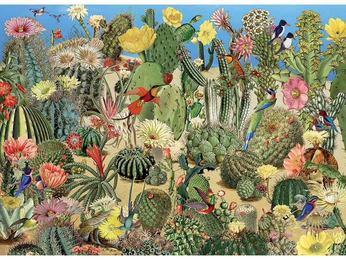 Rompecabezas de 1000 piezas para adultos del Jardín de Cactus de Cobble Hill