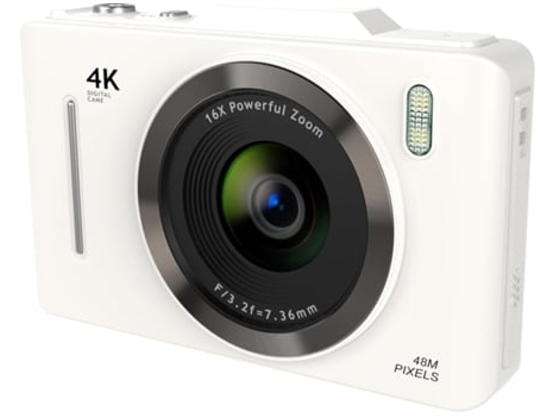 Cámara digital 4K HD con zoom de 16x y luz de relleno blanca Digitallab