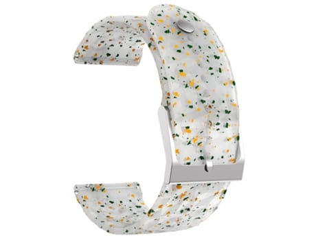 Correa de Silicona patrón de rombos 24mm para Suunto 9/9 Baro - naranja roja/blanco transparente