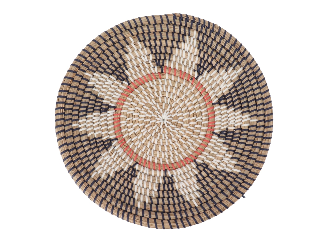Adornos de pared redondos de hierba con manos, 35 cm, estilo 2