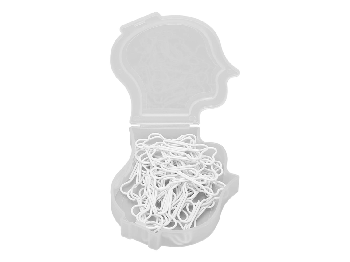 30 Clip De Papel Bonito Hueso Forma Cubierto De Plástico Alambre Multiusos Lindo Para Cuaderno Scrapbook Marcador Blanco