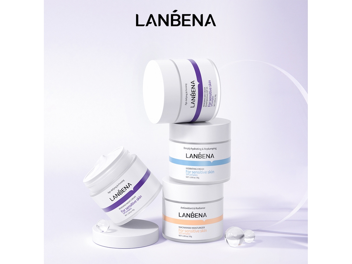 Crema Hidratante De Ácido Hialurónico Lanbena Para Rostro Reafirmante 30g Crema Facial De Skincare
