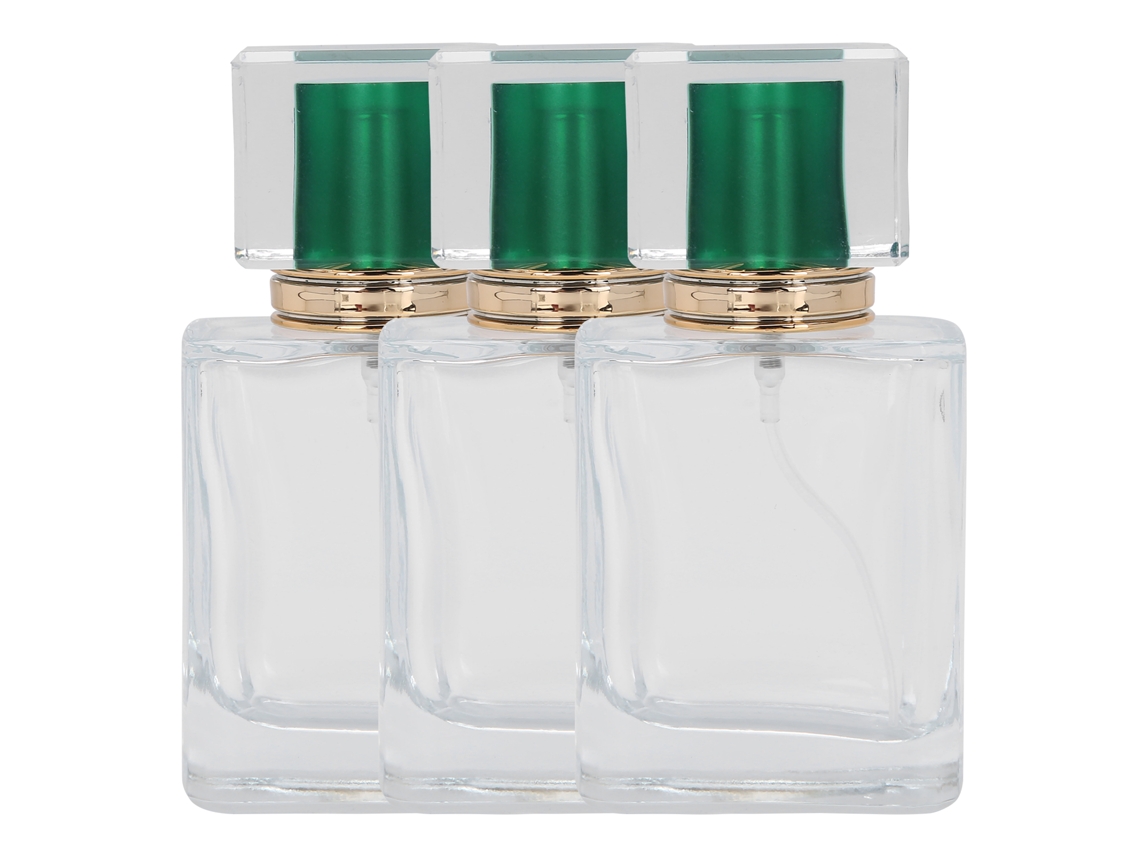 Atomizador de perfume de vidrio recargable de 50 ml para maquillaje.
