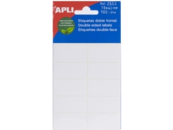 Doble Etiqueta Frontal APLI (Blanco - 19 X 40 mm)