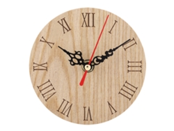 Reloj De Pared Analógico Decorativo De Madera Para Jardín, Pasillo O Exterior, 12 Cm.