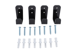 4pcs Rack Para Tacos De Hóquei De Acrílico Preto Parede Montado Apoio Versátil Para Clube Bar Garagem