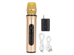 Microfone Sem Fio K6l Bluetooth Portátil De Mão Para Festa De Aniversário Festa Em Família Dourado