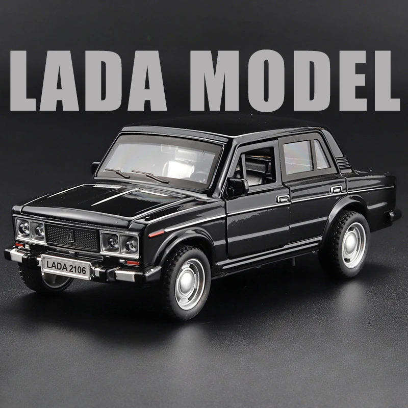 (negro) Escala 1:32 - Modelo De Coche De Juguete Fundido A Presión, Puertas Que Se Pueden Abrir, Con Efectos De Luz Y Sonido.