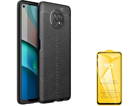 Funda y Protector Xiaomi Redmi Note 9T Rugged Leather Negro