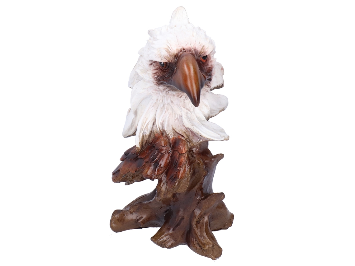 Escultura decorativa de águila en resina 26,5x17x15cm