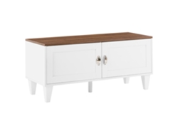Móvel Para Sapatos De Estilo Tradicional Beliani Quebec De Mdf Branco 100x40x46