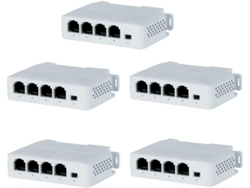 Extensión Poe De 4 Puertos, 1 Entrada, 3 Salidas En Cascada, Ieee802.3af, 100 Mbps Para Repetidor