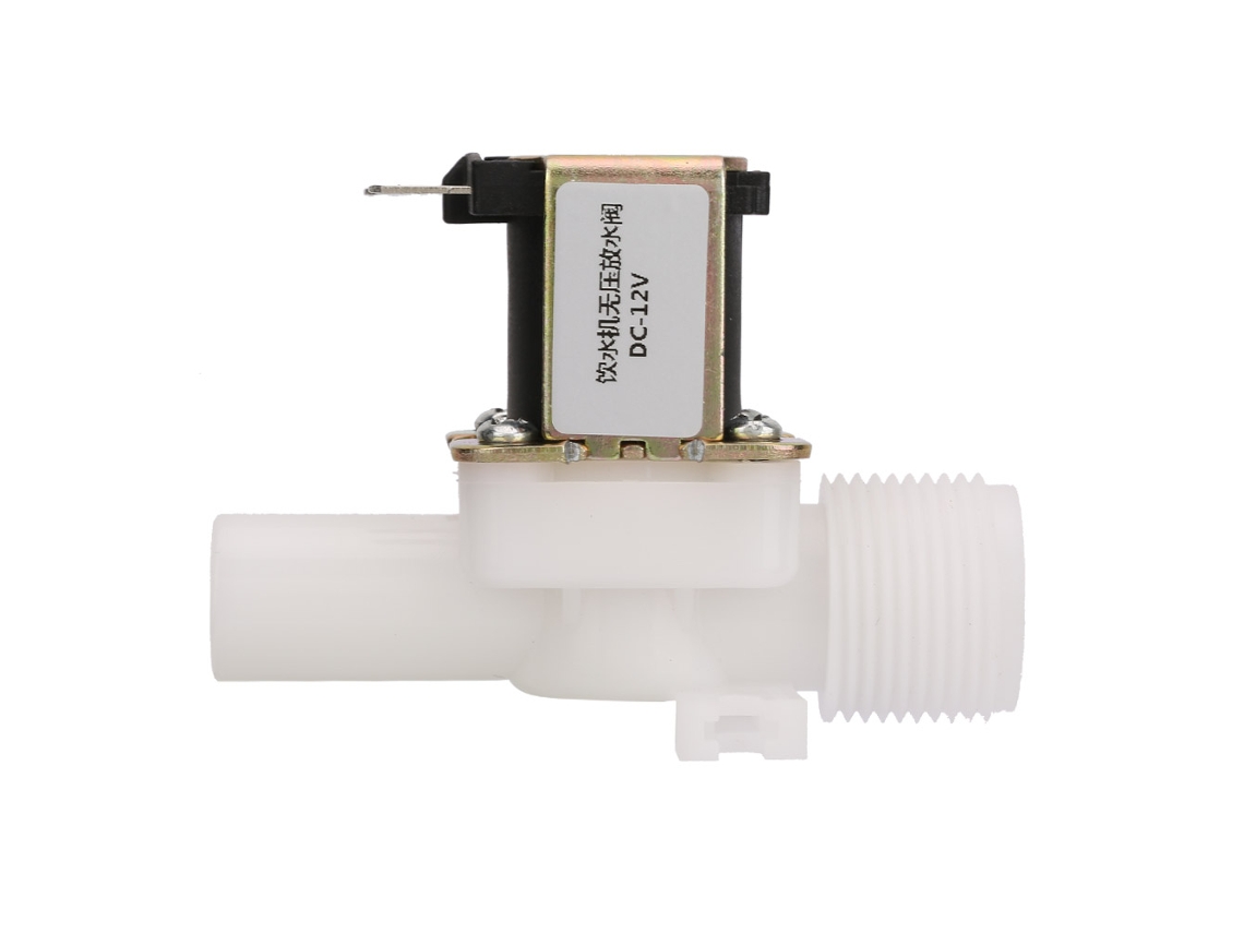 Válvula Solenoide Plástica N/c Normalmente Cerrada 12v Para Dispensador De Agua