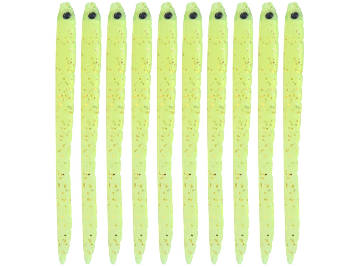 10 Señuelos Artificiales De Silicona De Alta Calidad Con Forma De Gusano Y Anzuelos Para Pesca En Agua Dulce.