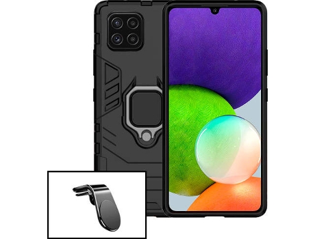 Kit Carcasa + Soporte Samsung Galaxy M22 PHONECARE Military Defender