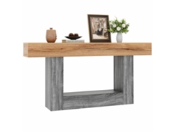 Consola De Entrada - Consola De Doble Color Con Acabado En Madera, Tablero Grueso, Estante Inferior De Almacenamiento, Material De Aglomerado - Natural