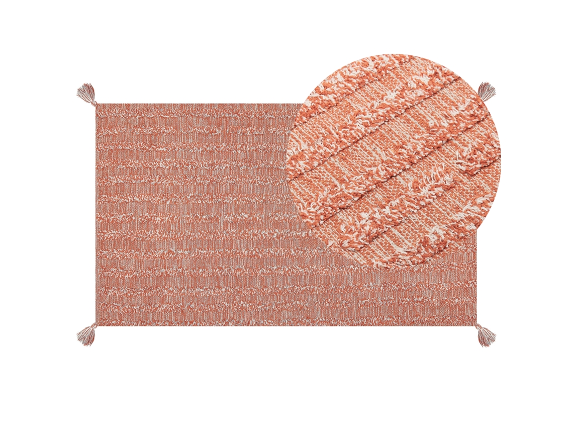 Alfombra de pelo corto BELIANI Mugla de Algodón Naranja 80x150