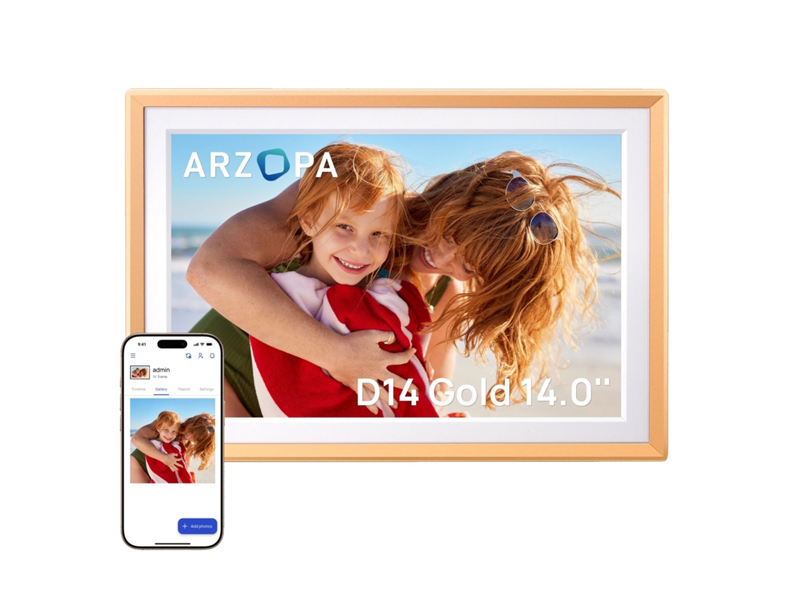 Arzopa D14  Marco De Fotos Digital Wifi 14 Pulgadas 1920x1200 Pantalla Táctil Comparte Fotos