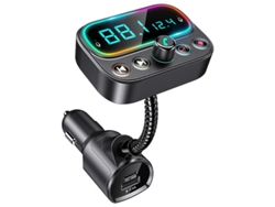 Reproductor MP3 Bluetooth para coche Yizhood T67 con carga manos libres, color negro