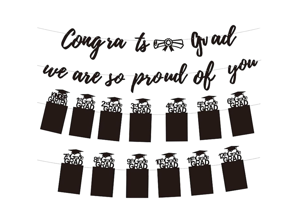 Banner De Fotos| Decoração Para Festa De Formatura| Adereços Parabéns Do Ensino Médio, Decorações Festas Da