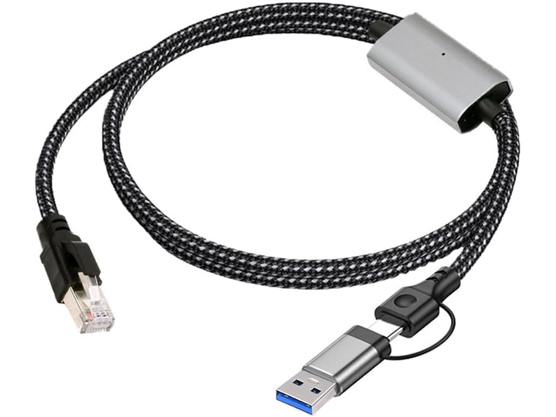 1 Cable Usb A Ethernet De 1,2 M, Adaptador De Red Lan Gigabit Usb-c