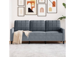 Sofá de 3 plazas HARLANV1 con terciopelo gris oscuro, 180 cm