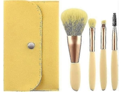 Herramientas de maquillaje para principiantes: brocha para polvos, brocha correctora, juego de 4 mini brochas de maquillaje con bordes cruzados Everley891