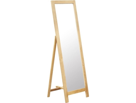 vidaXL Espejo de pie 48x46,5x150 cm madera maciza de roble