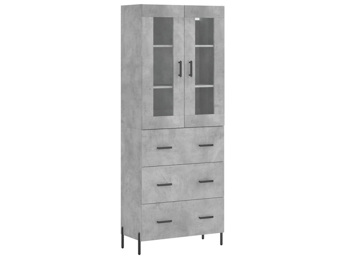 Maison Exclusive - Aparador Alto Madera Contrachapada Gris Hormigón 69,5x34x180 Cm