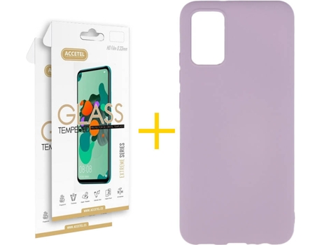 Kit Funda + Protector de Pantalla Samsung A02s ACCETEL 2979 Morado
