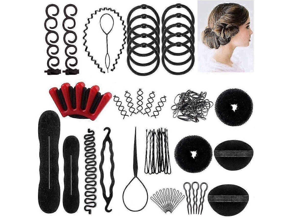Kit De Ferramentas Para Penteado, Ferramenta Para Criar Estilos De Cabelo Diy Duráveis E Portáteis 1 Conjunto