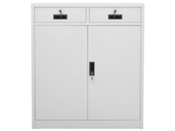 Armario de oficina 90x40x102 cm Acero Gris Claro MAISON EXCLUSIVE
