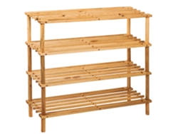 NAKLOE - Zapatero - (4 escalones) - Zapatero organizador de zapatos - Zapateros - Zapatero mueble - Zapatero madera - Zapatero de madera - Organizador zapatos