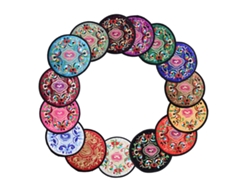 HYMNORA 16 posavasos étnicos - Estilo floral vintage para fiestas/hogar