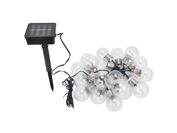 2026-20leds Bombilla Solar G50 Luz De Cadena Exterior Impermeable Para Jardín Boda Villa Decoración Luz Blanca