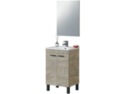 Mueble de Baño ARKITMOBEL PM50  (Roble Alaska - Melamina, Aluminio - 80 x 50 x 40 cm)